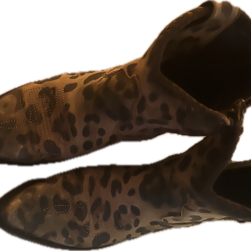Liberty Black Chita Miel Leopard Ankle Booties - Picture 7 of 9